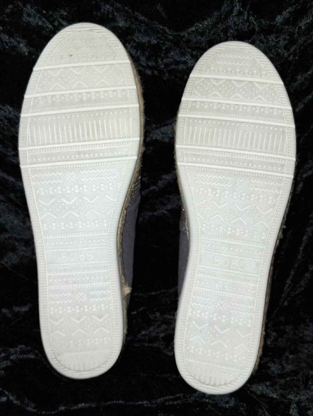 BOBS from Skechers Metallic Slip On Espadrille Style With Memory Foam NWOT